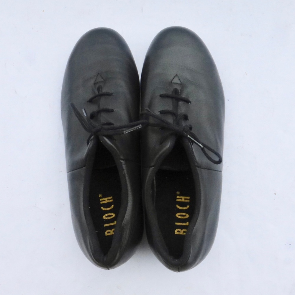 Bloch Tap Dance Black Leather Shoes Unisex Lace Up